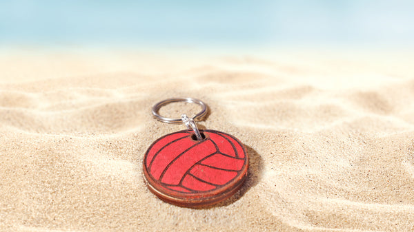 Red Volleyball Keychain